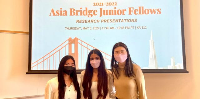 3 Asia Bridge Junior Fellows Together at Research Presentations