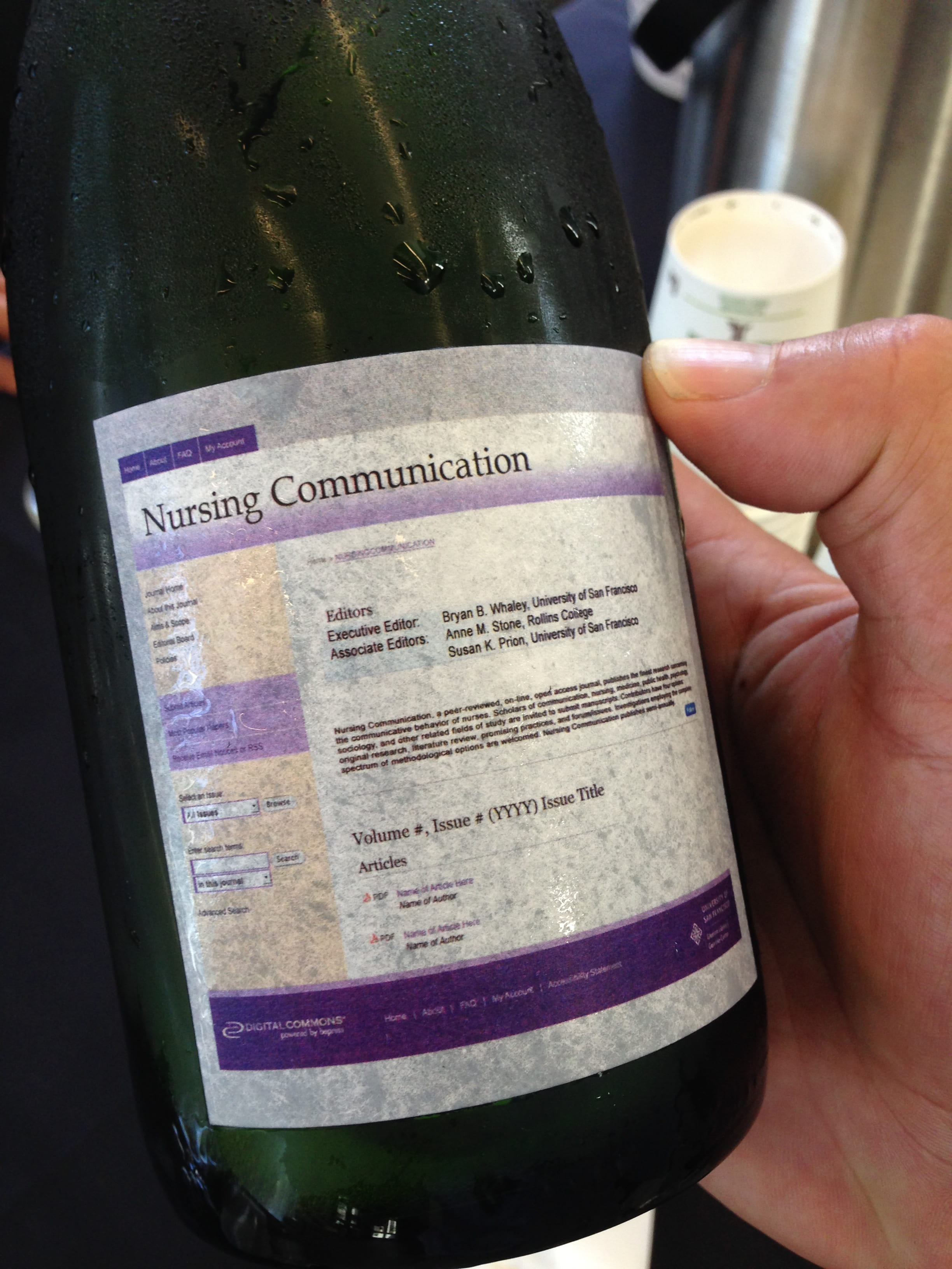 Label on Champagne bottle