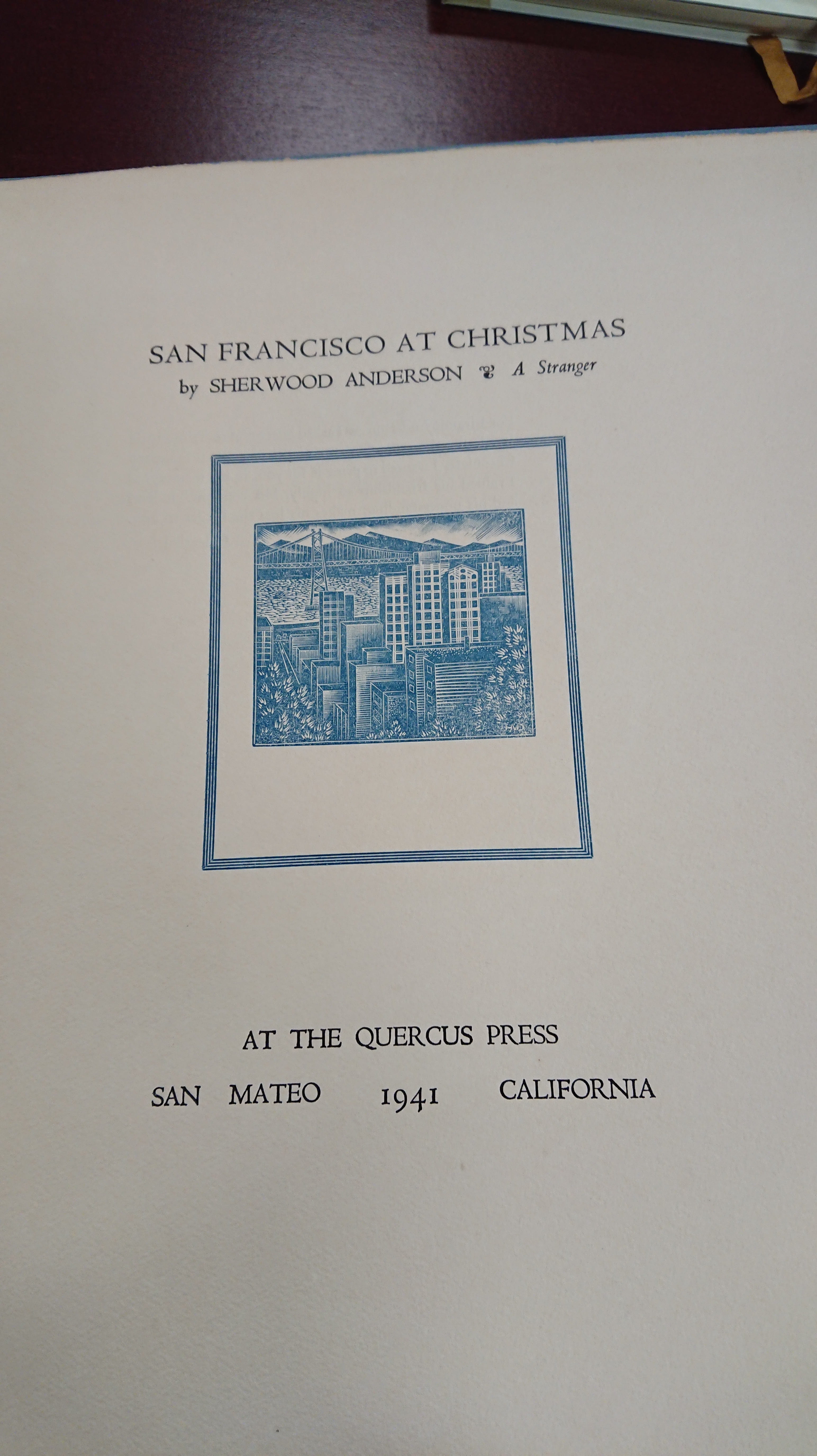 Title page of San Francisco at Christmas