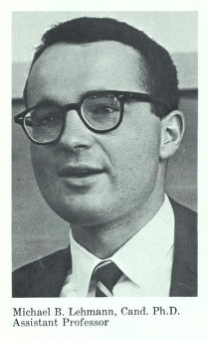 Michael Lehmann, Economics Professor Headshot from The Don 1968