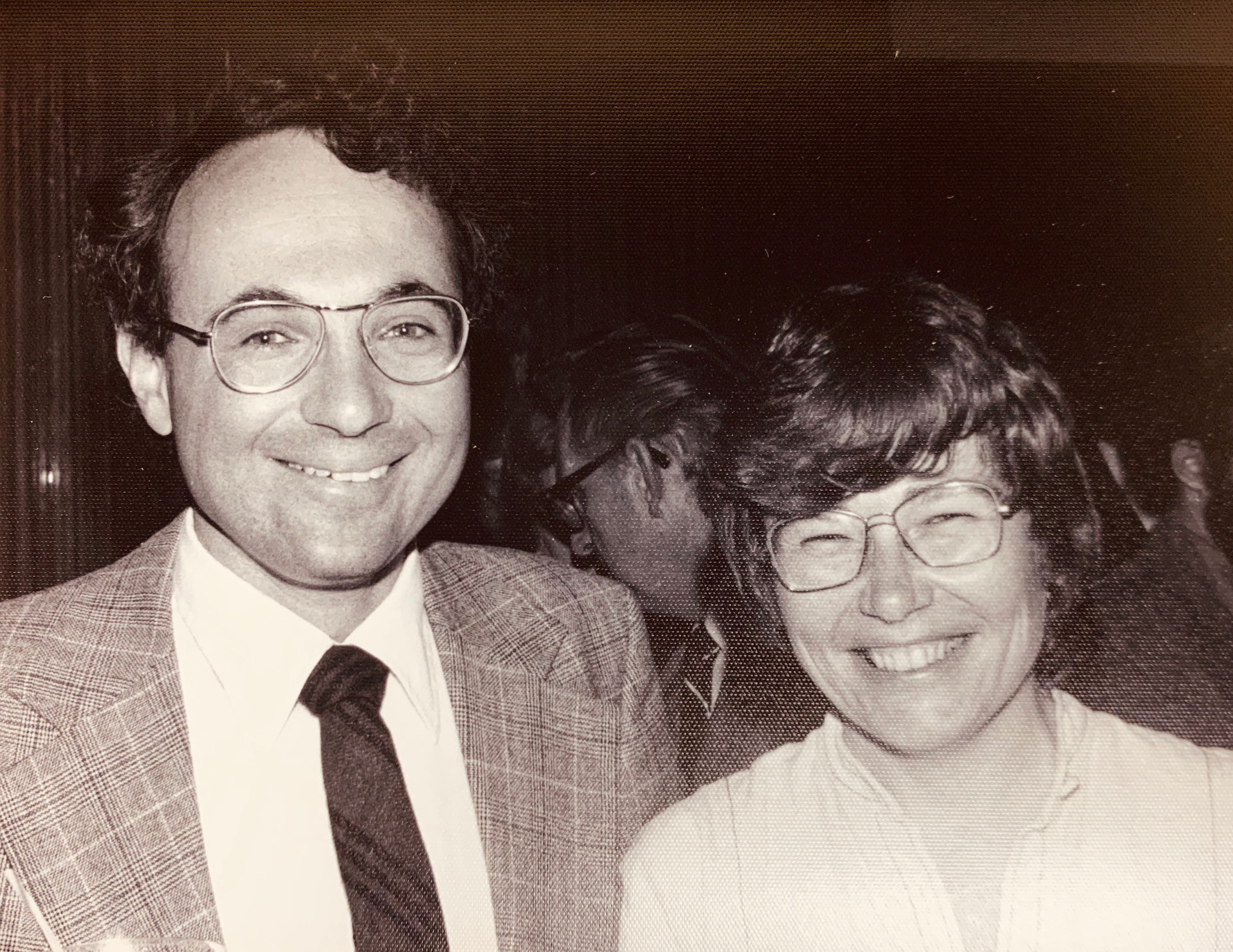 Millie Lehmann (Mathematics) and Mike Lehmann (Economics) at the 1977 Faculty Merit Awards Reception