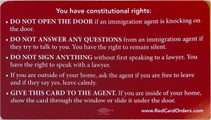 picture displaying five constitutional rights concerning immigration agents