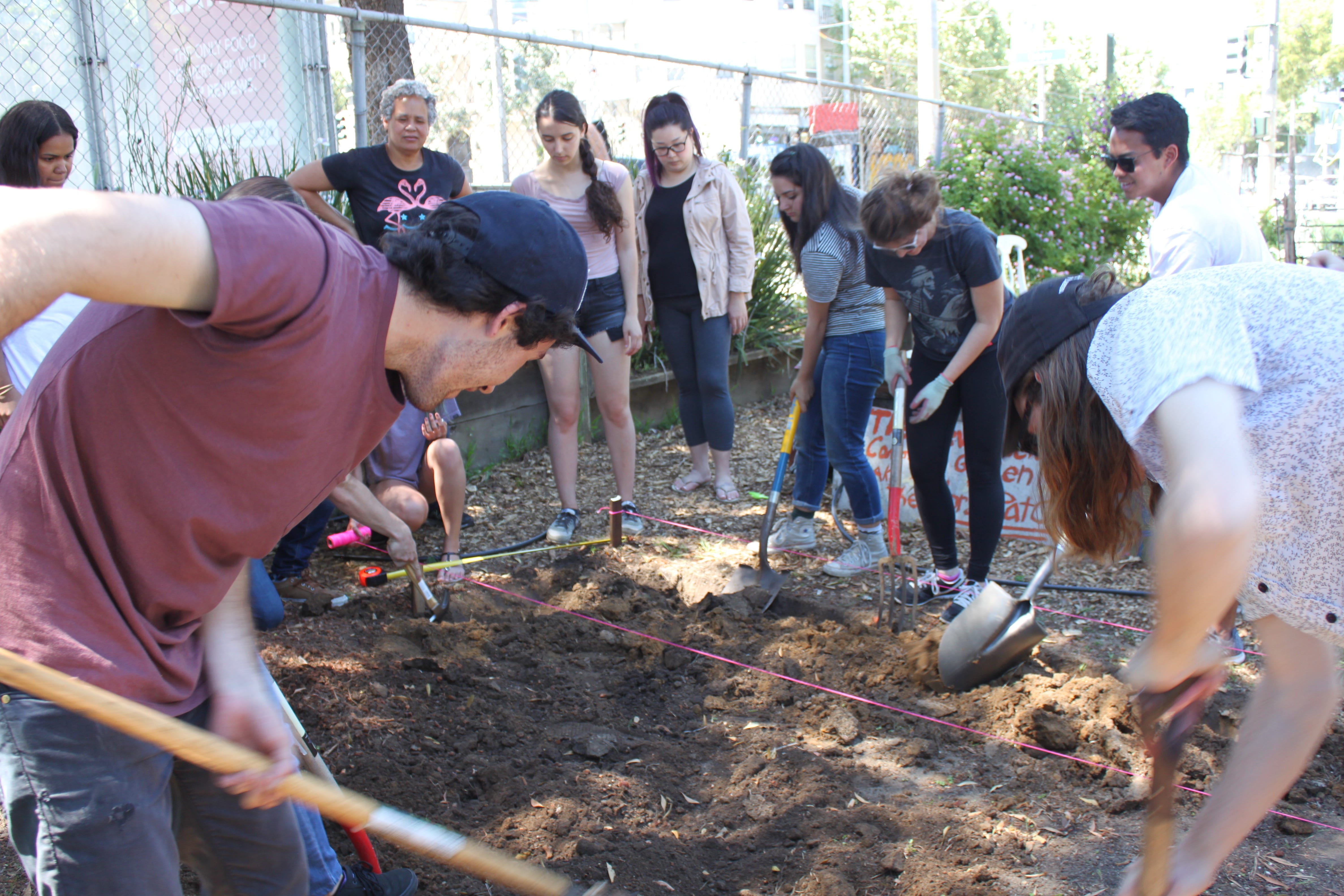 Students in a Community Garden