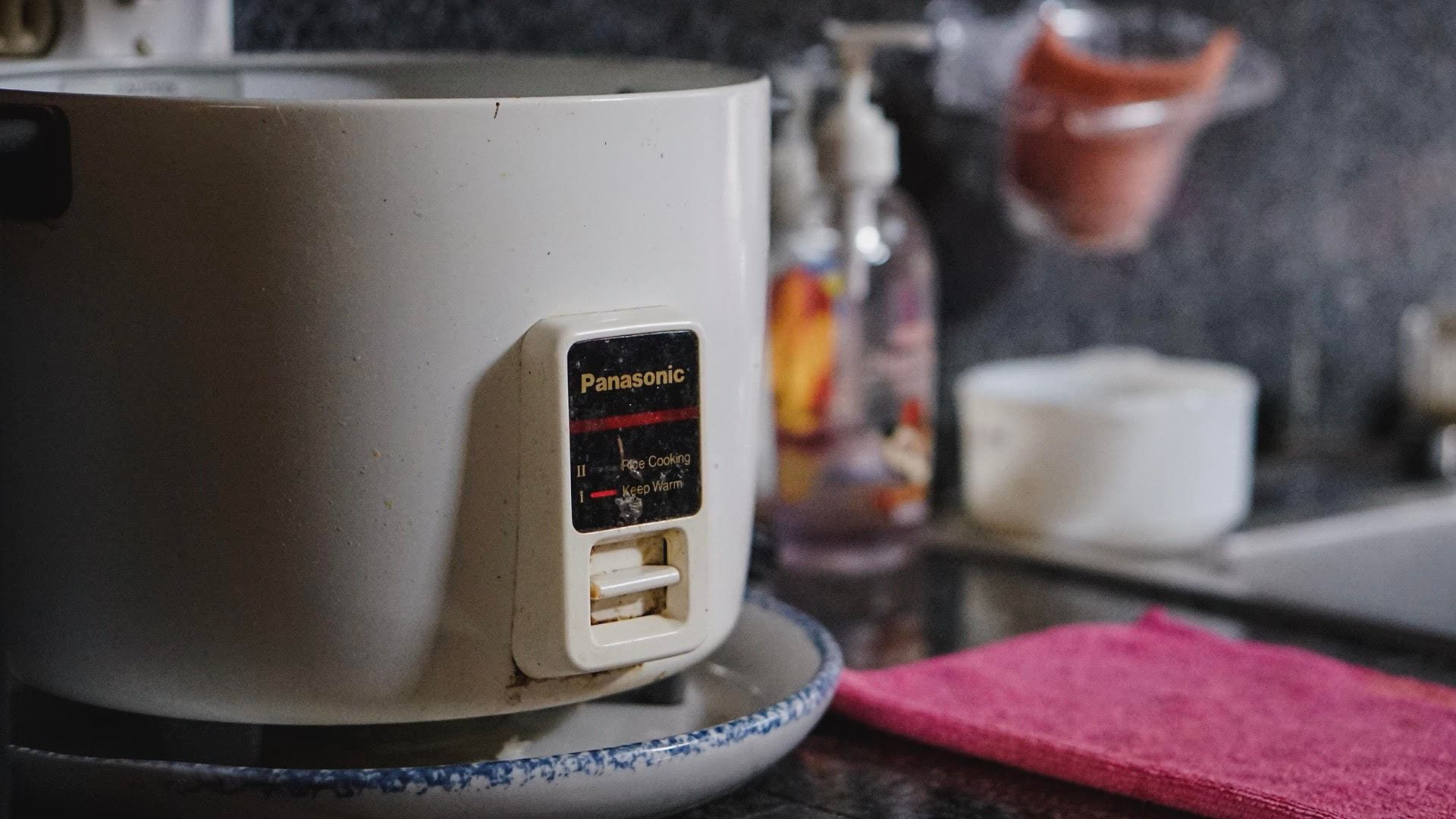 rice cooker on a countertop