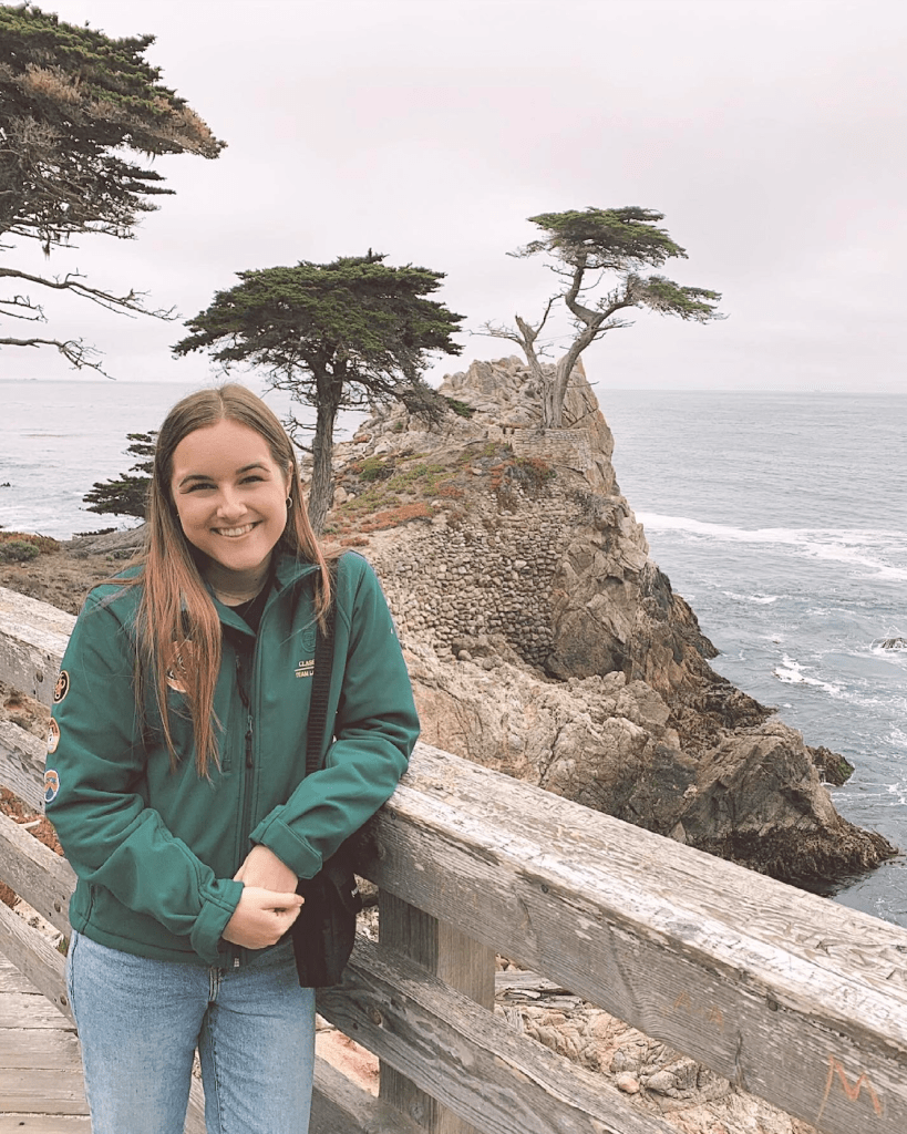 Photo of Callie Totaro at an ocean lookout point