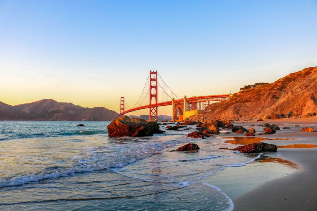 Golden Gate Bridge at Marshall's Beach