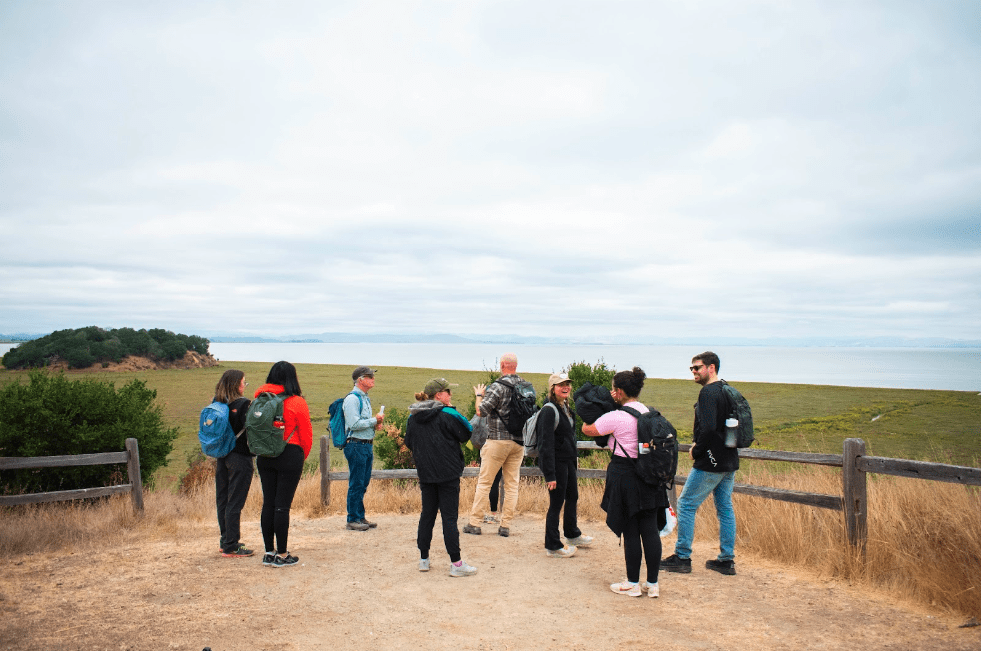 MSEM Students overlooking China Camp’s Salt Marsh