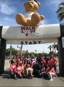 Students posing at starting line of Shriners Walk For Love 