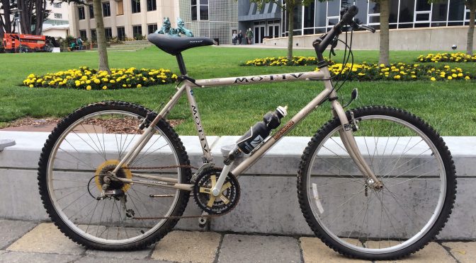 bicycle parked on USF campus