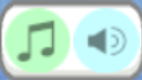 The buttons which can toggle music and sound effects in game